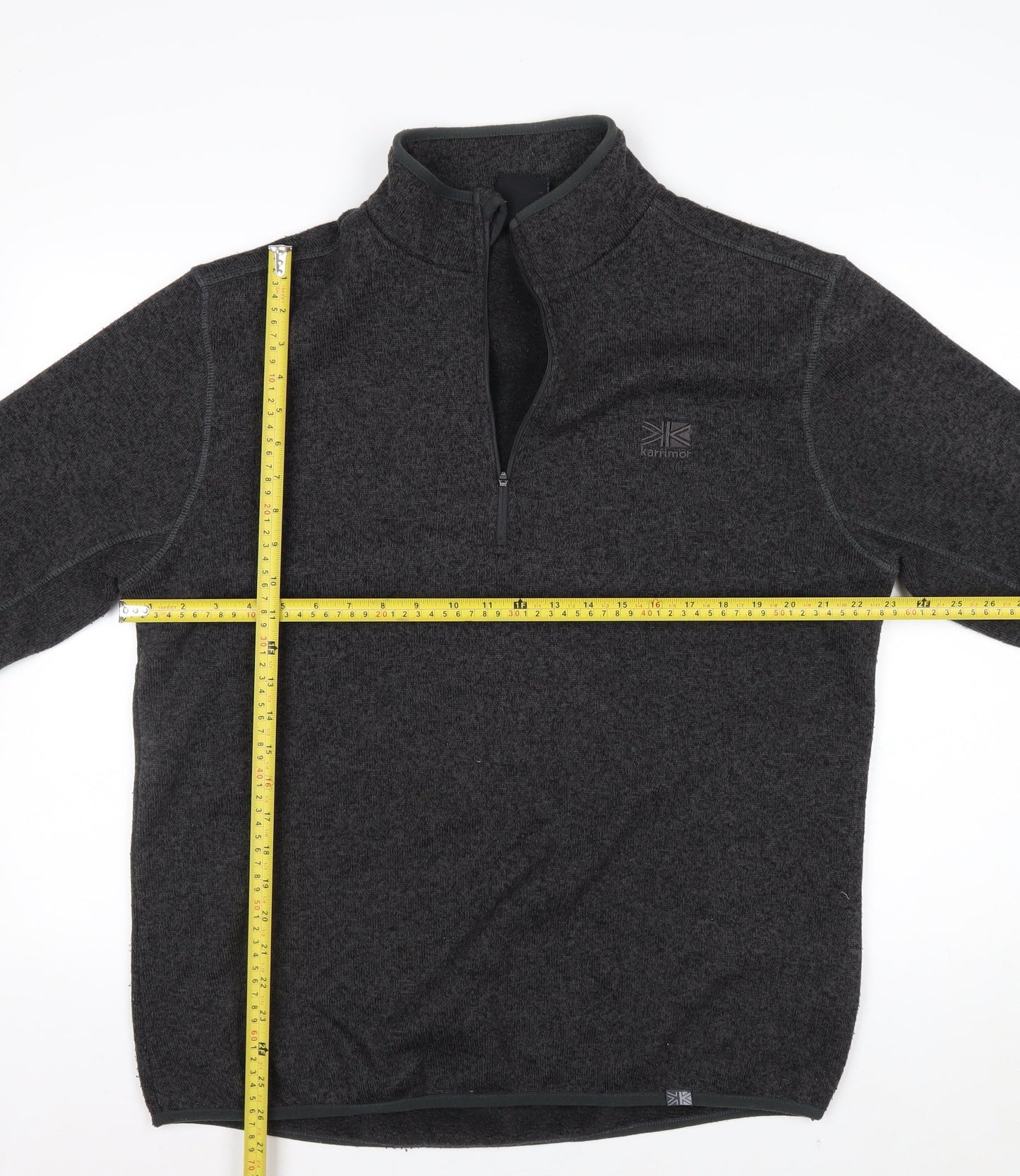 Karrimor Men's Grey XL Fleece 1/4 Zip Pullover Sweatshirt