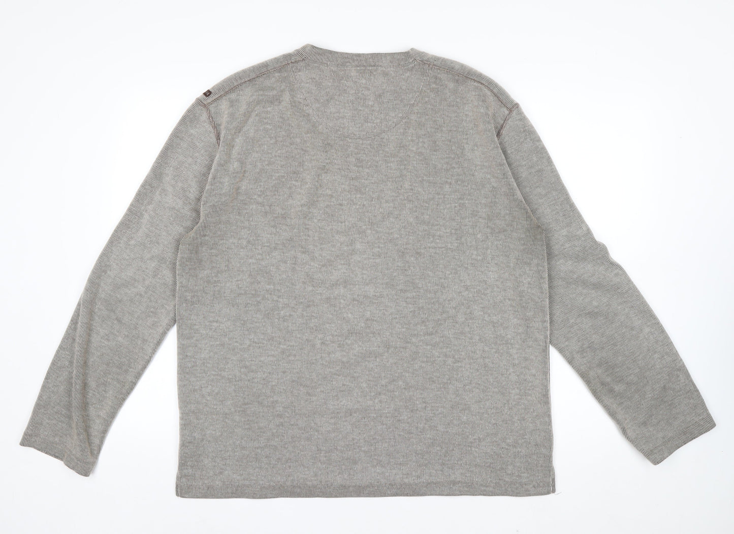 Ted Baker Men’s Grey V-Neck Long Sleeve Knit Top Size L