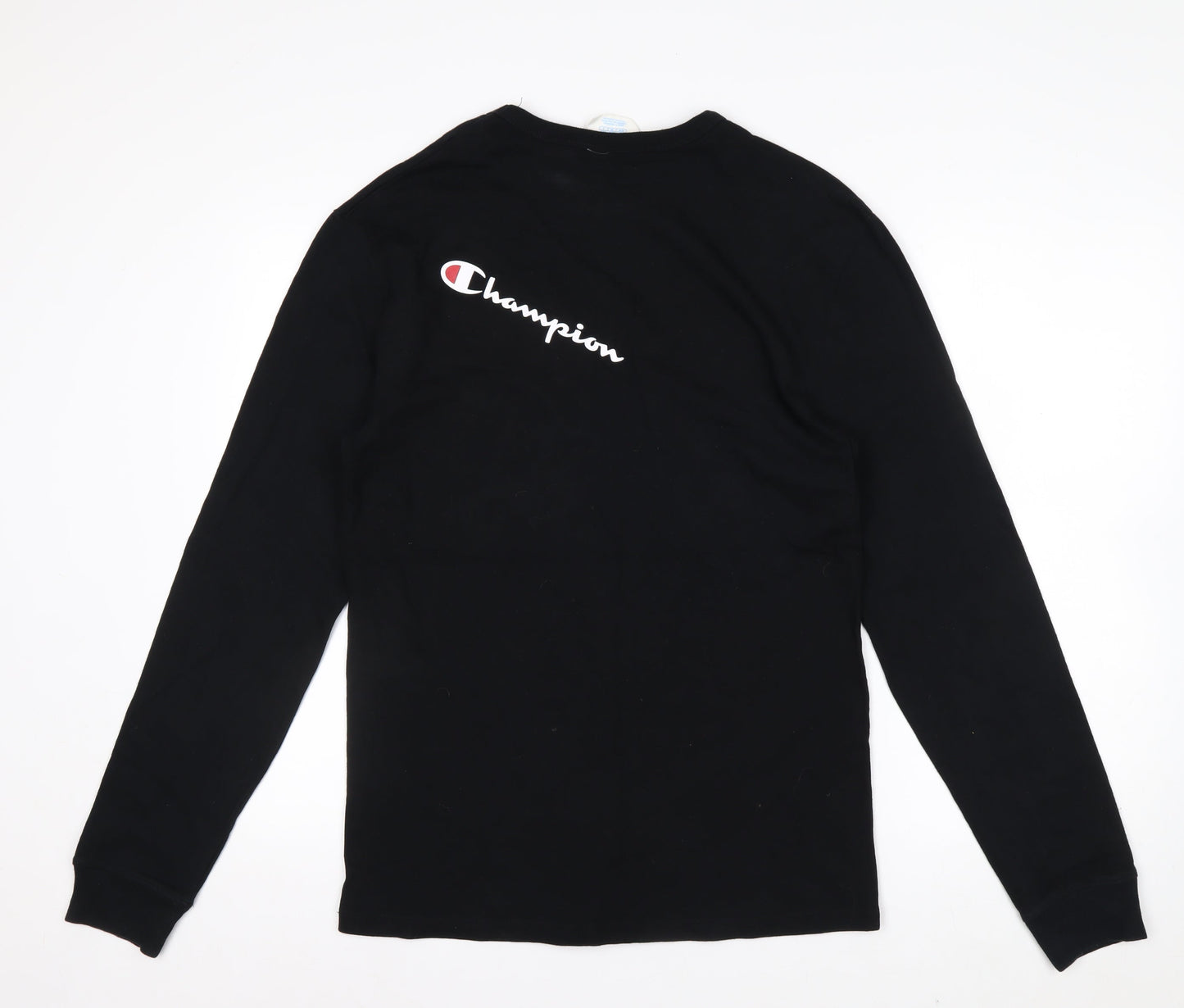Champion Men's Black Long Sleeve Graphic Sports Top Size M