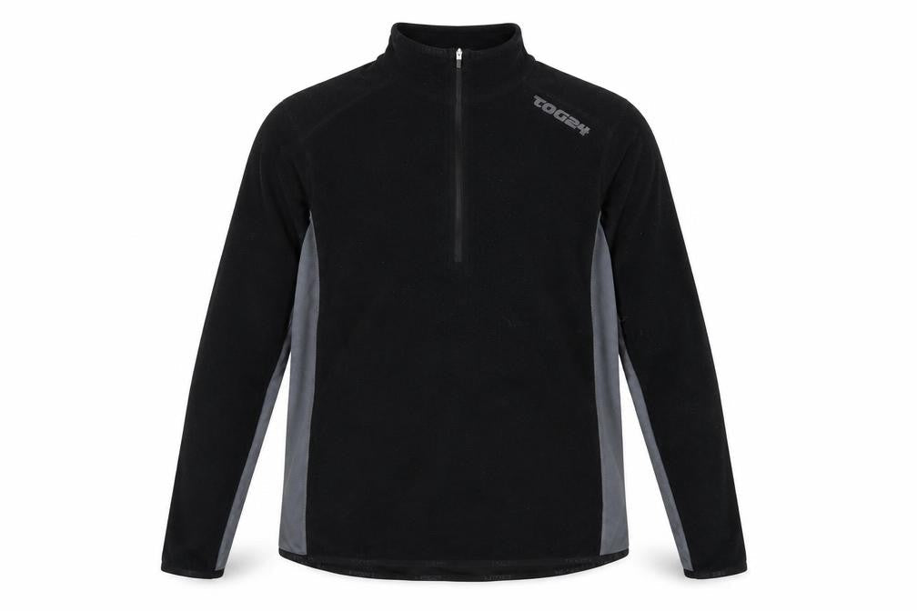 TOG24 Men's Black Fleece 1/4 Zip Pullover Sweatshirt Size L