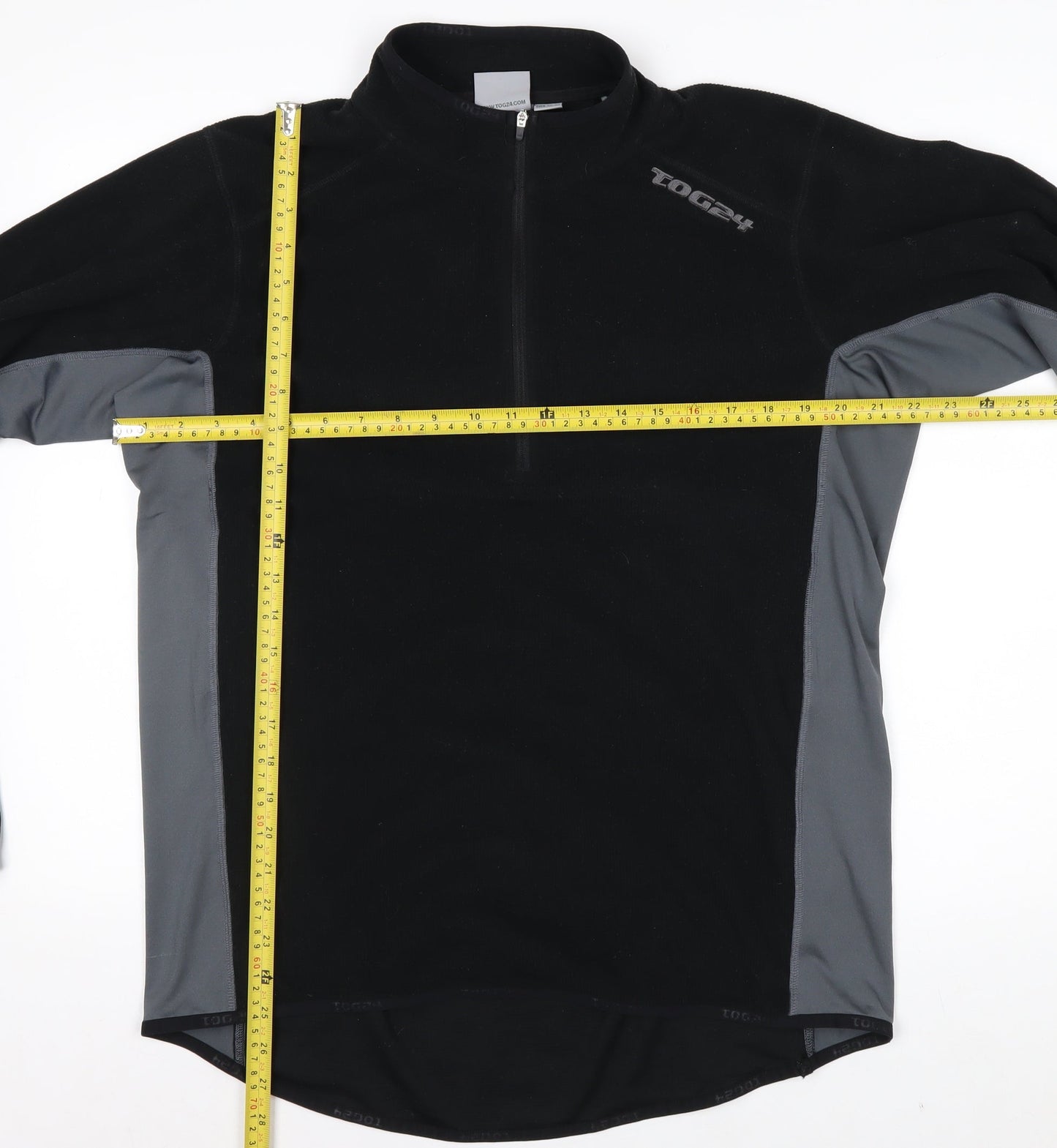 TOG24 Men's Black Fleece 1/4 Zip Pullover Sweatshirt Size L