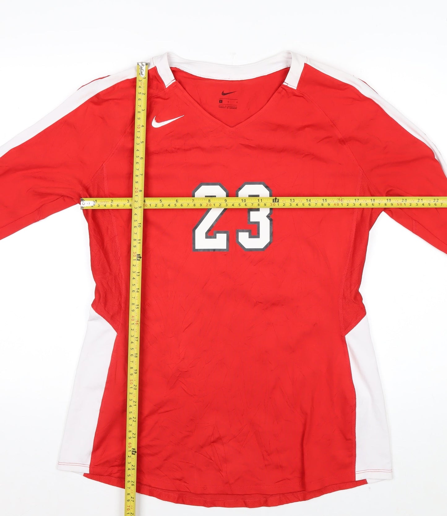 Nike Women's Red Long Sleeve Volleyball Jersey Top Size L
