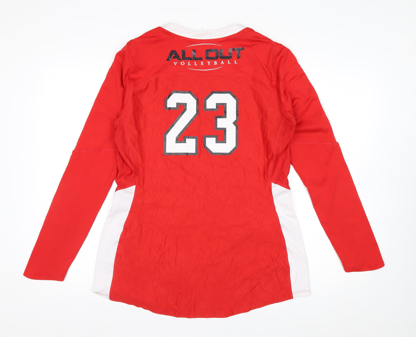 Nike Women's Red Long Sleeve Volleyball Jersey Top Size L