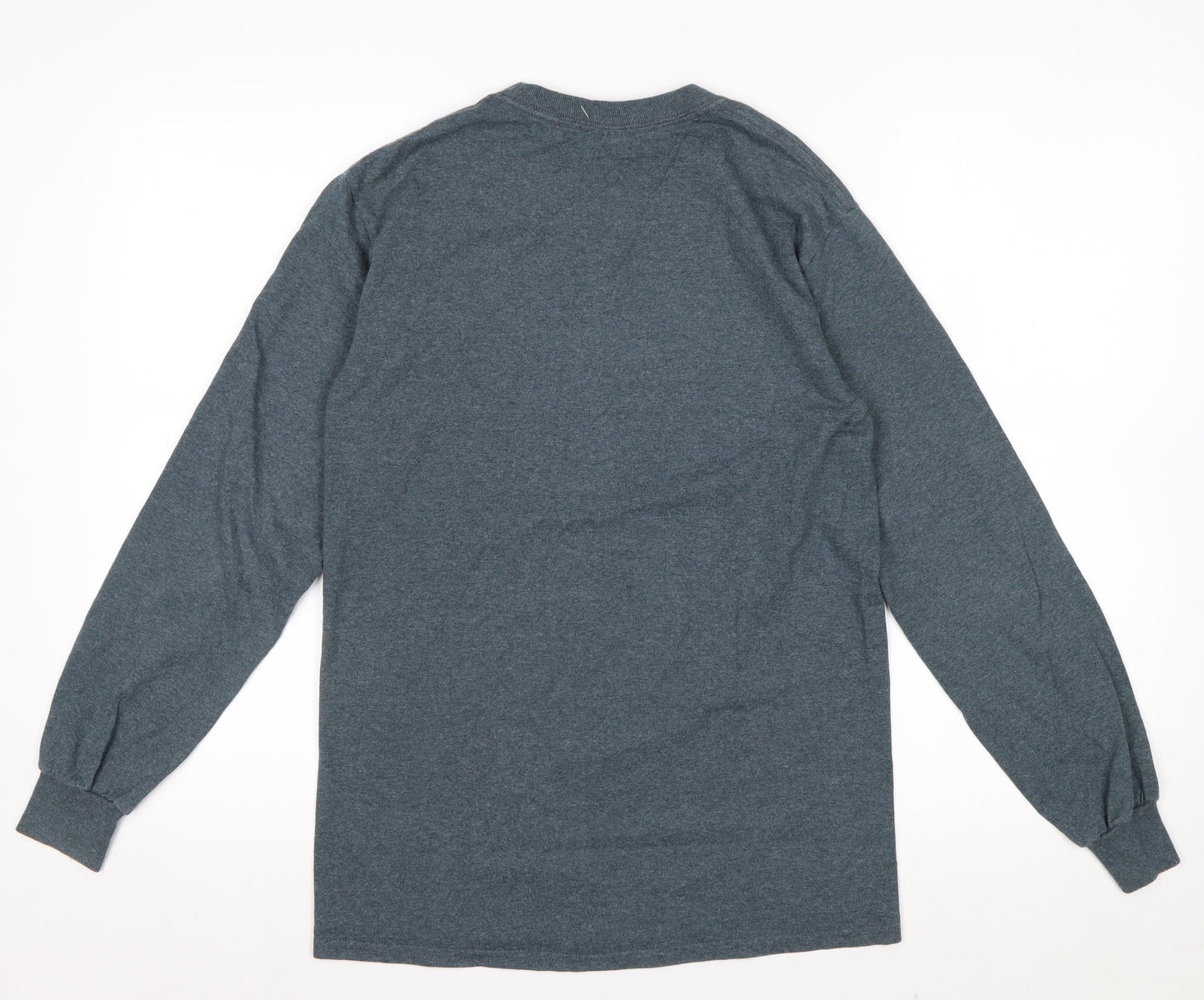 Gildan Men's Grey Wisconsin Badgers Long Sleeve Graphic Shirt Size S