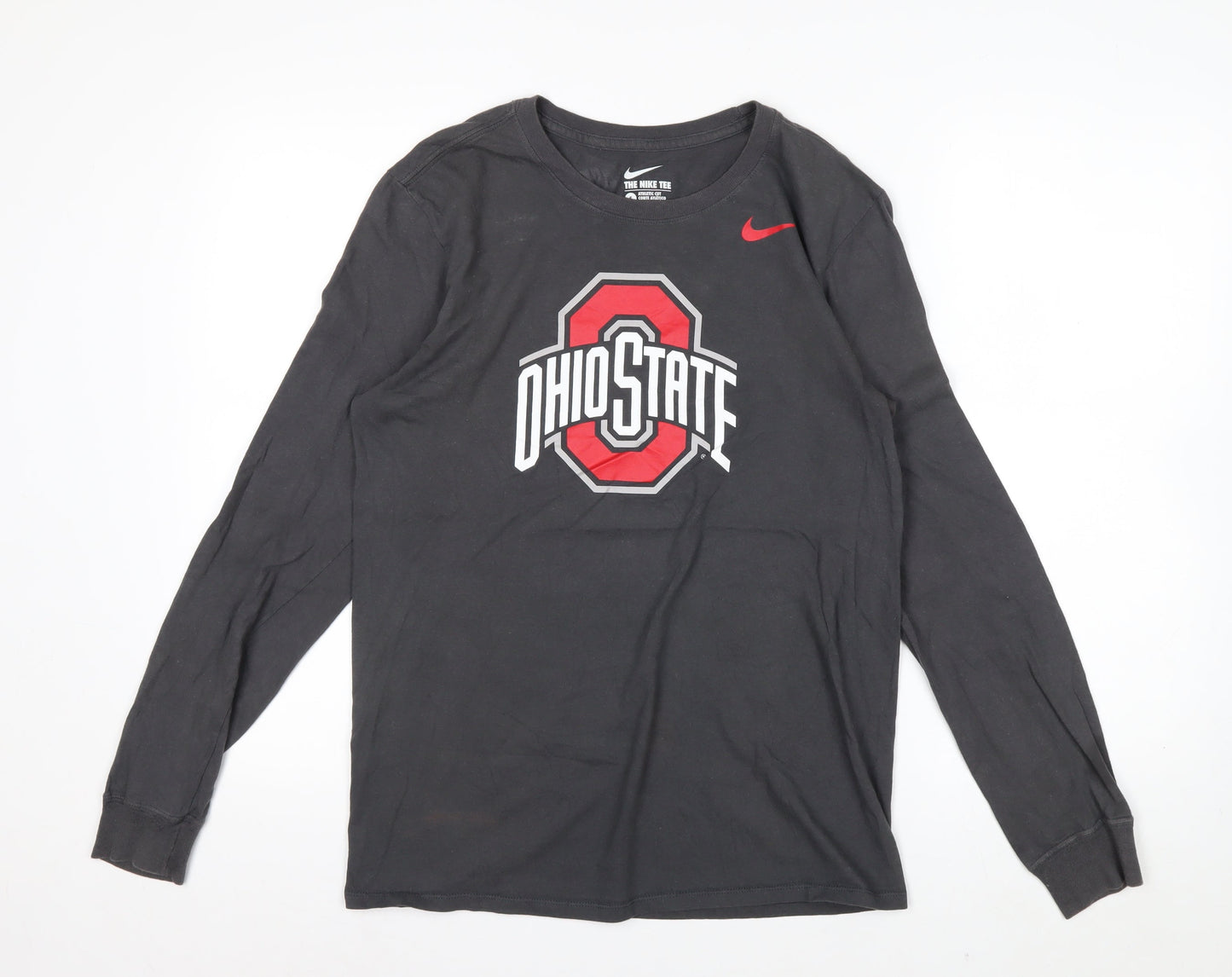 Nike Men's Black Ohio State Long Sleeve Athletic Cut T-Shirt Size S