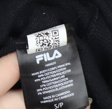 FILA Men’s Black Crew Neck Logo Pullover Sweatshirt Size S