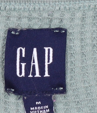 GAP Men's Green Long Sleeve Cotton Waffle Shirt Size M