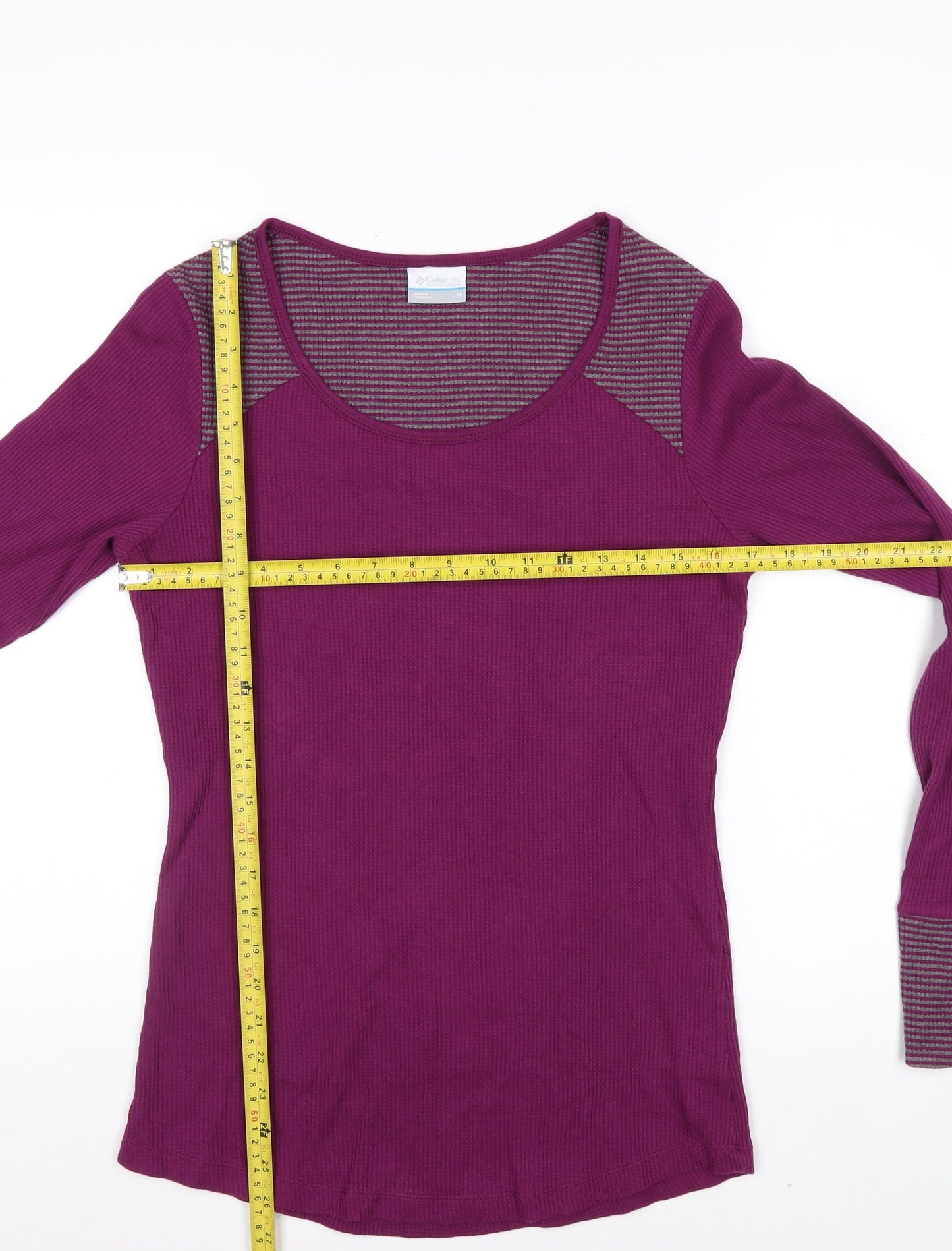 Columbia Women Purple Long Sleeve Basic Knit Top Size M