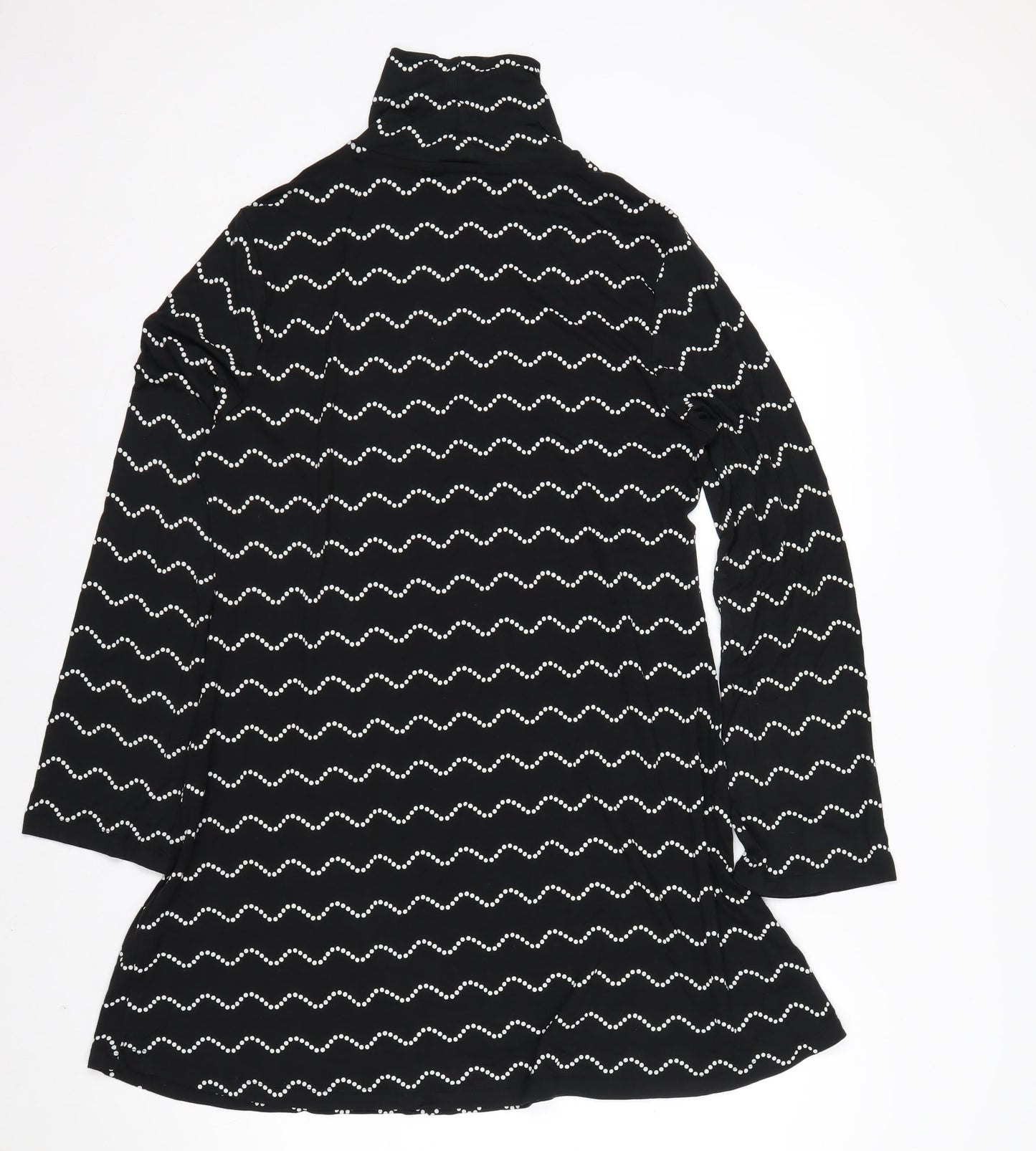 Marks and Spencer Women Black Size 16 Shift Dress Long Sleeve