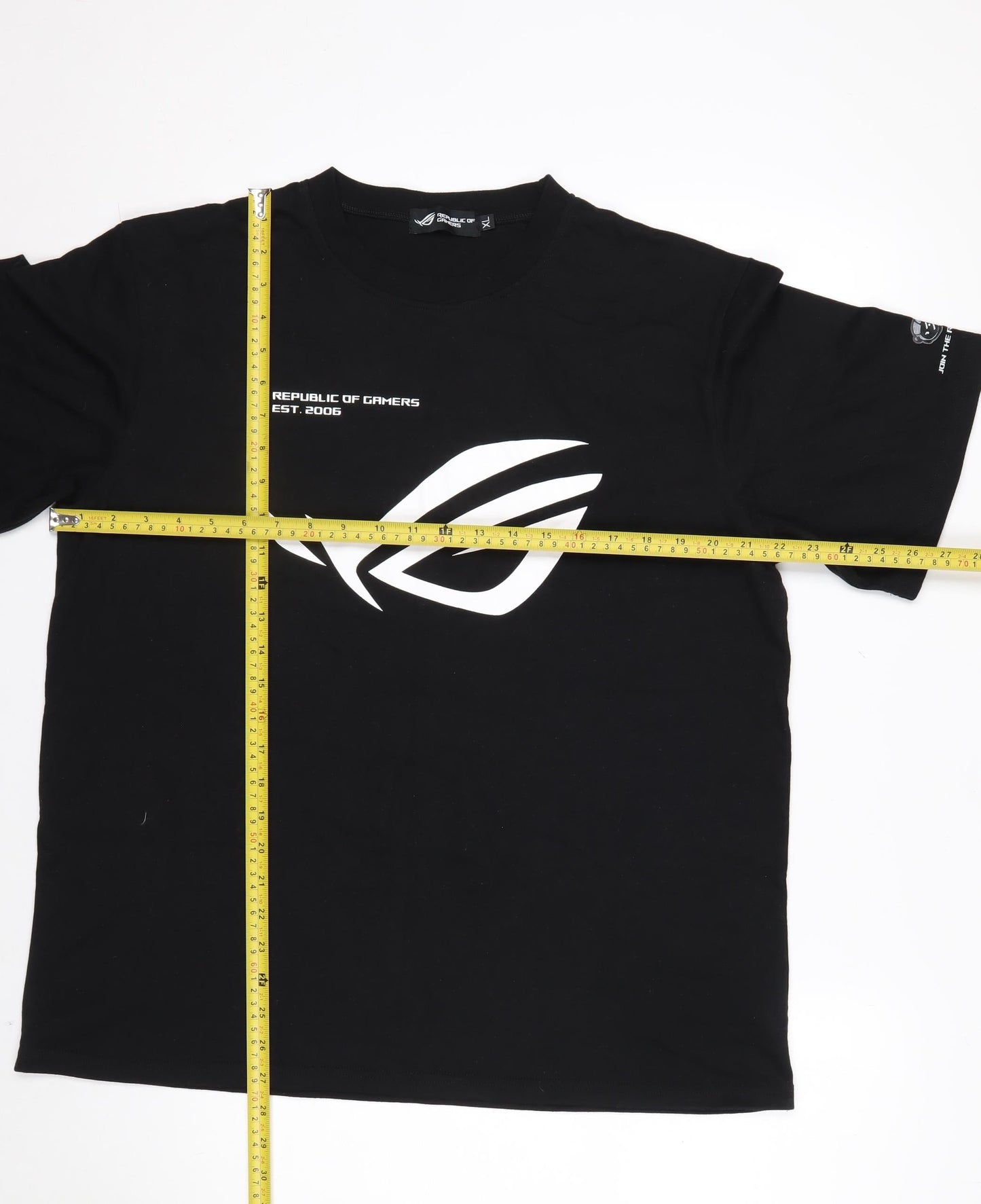 Republic of Gamers Men's Black XL Graphic Cotton T-Shirt