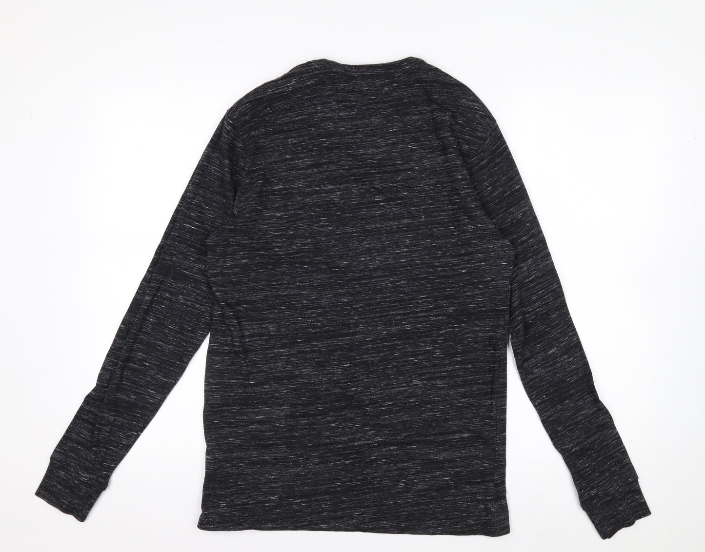 Next Men’s Grey Long Sleeve Crew Neck Cotton Blend Top Size S