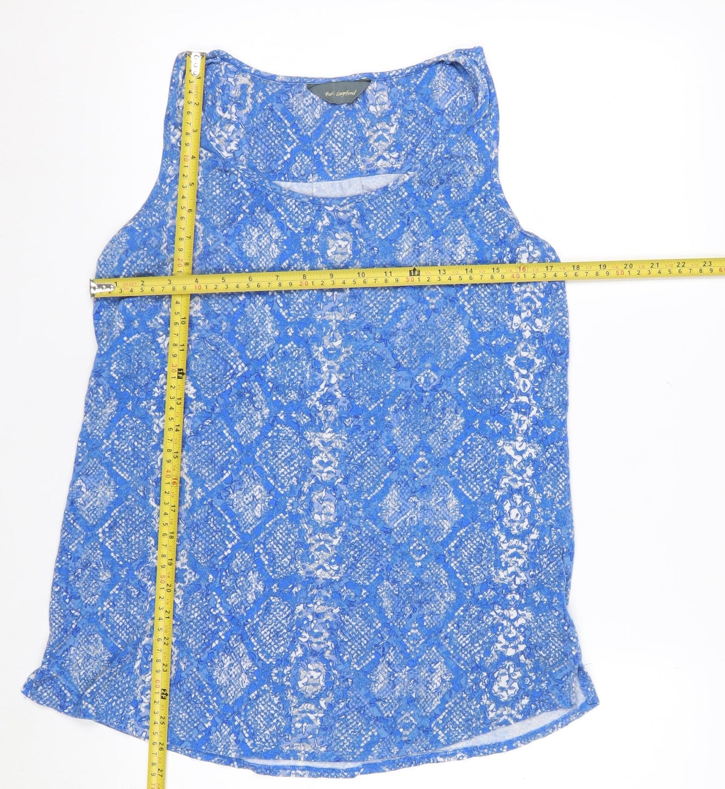 Ruth Langsford Women's Blue Geometric Sleeveless Tank Top Size M