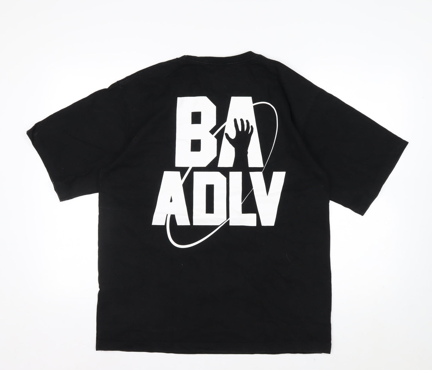 acmé de la vie ADLV Black Men's Graphic Print Cotton T-Shirt L
