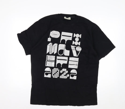Primavera Sound Barcelona Men's Black Graphic Music T-Shirt Size S