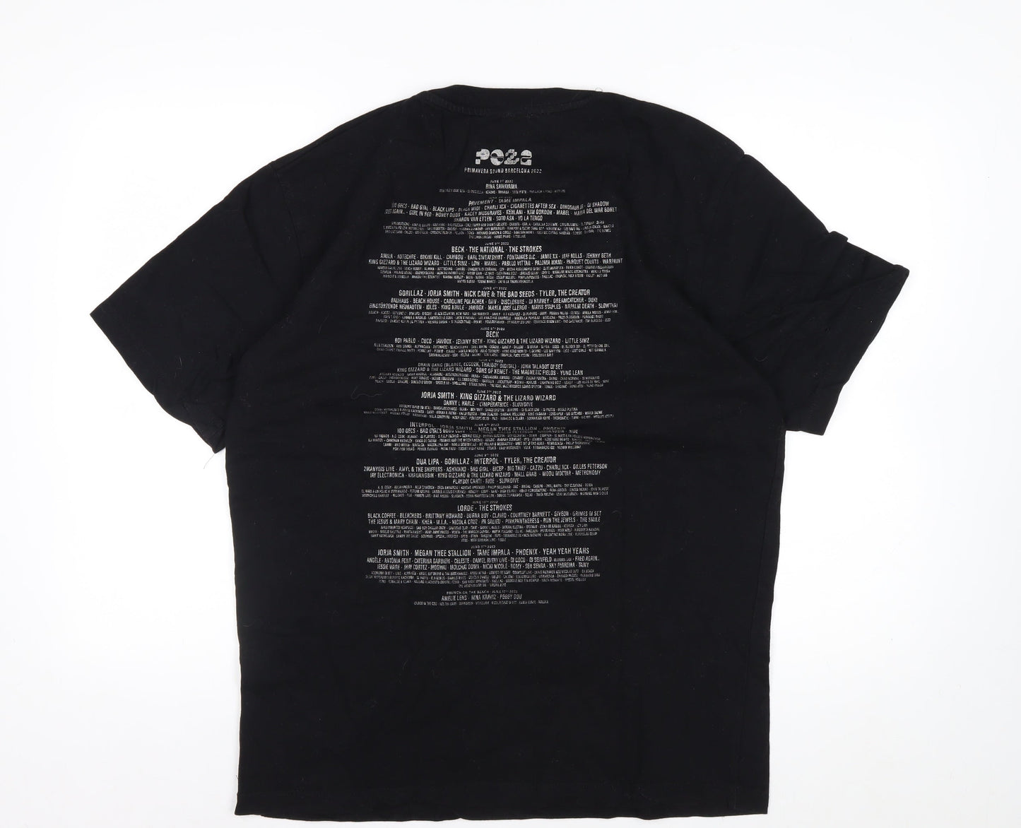 Primavera Sound Barcelona Men's Black Graphic Music T-Shirt Size S