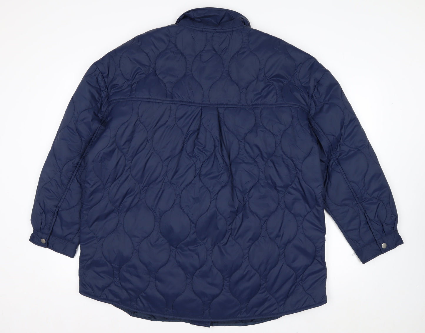 Very Womens Blue Quilted Mid-Length Padded Jacket Size 20