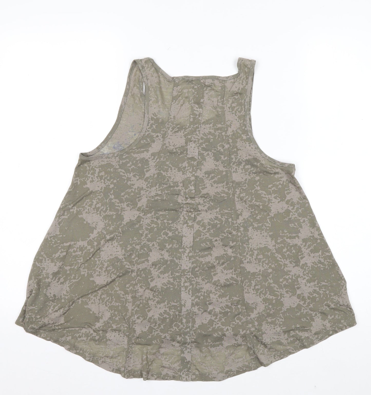 The Kooples Womens Khaki Skull Print Tank Top XS Relaxed Fit