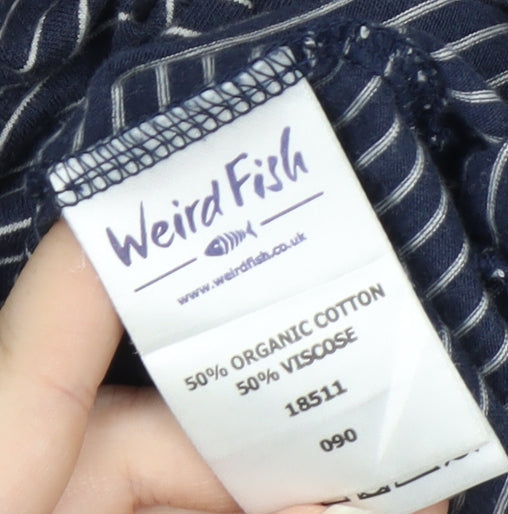 Weird Fish Women's Blue Striped Tank Top Size 18 Cotton Blend