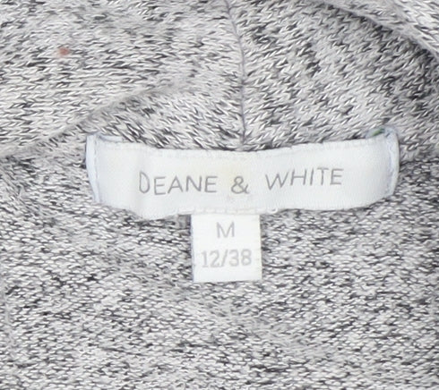 Deane & White Women's Grey Wrap Blouse Size M Long Sleeve