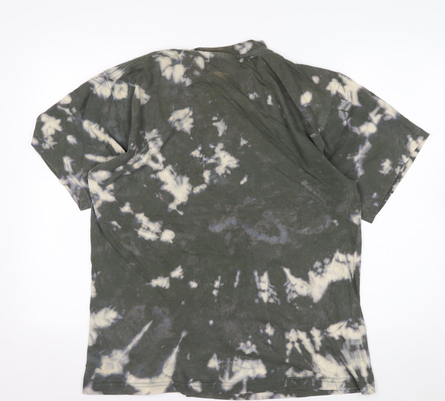 Kangol Men’s Green Tie-Dye Cotton Crew Neck T-Shirt Size M