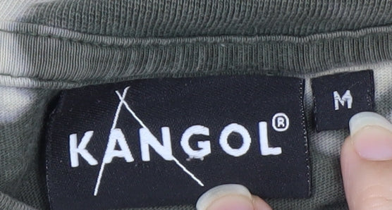 Kangol Men’s Green Tie-Dye Cotton Crew Neck T-Shirt Size M