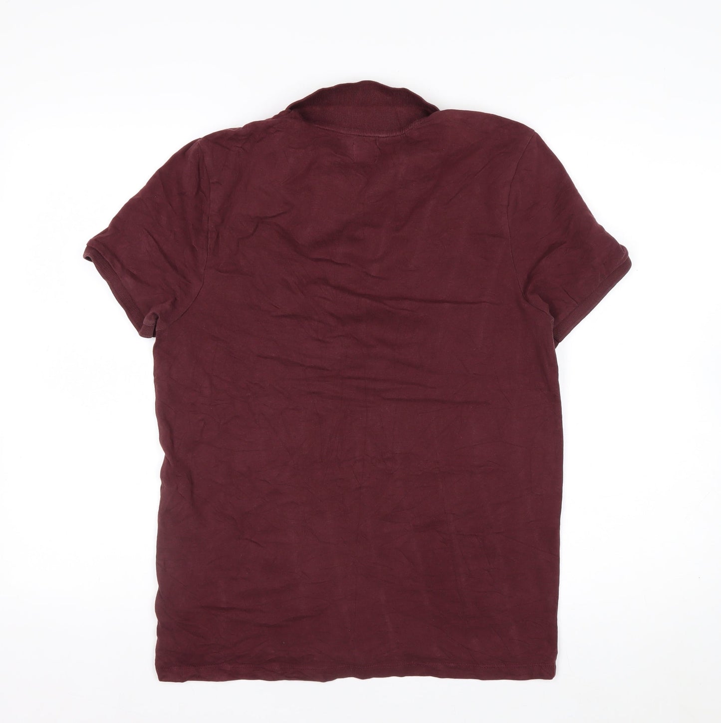 ASOS Men’s Red Cotton Stretch Polo Shirt Size M Regular Fit