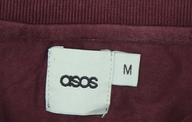 ASOS Men’s Red Cotton Stretch Polo Shirt Size M Regular Fit