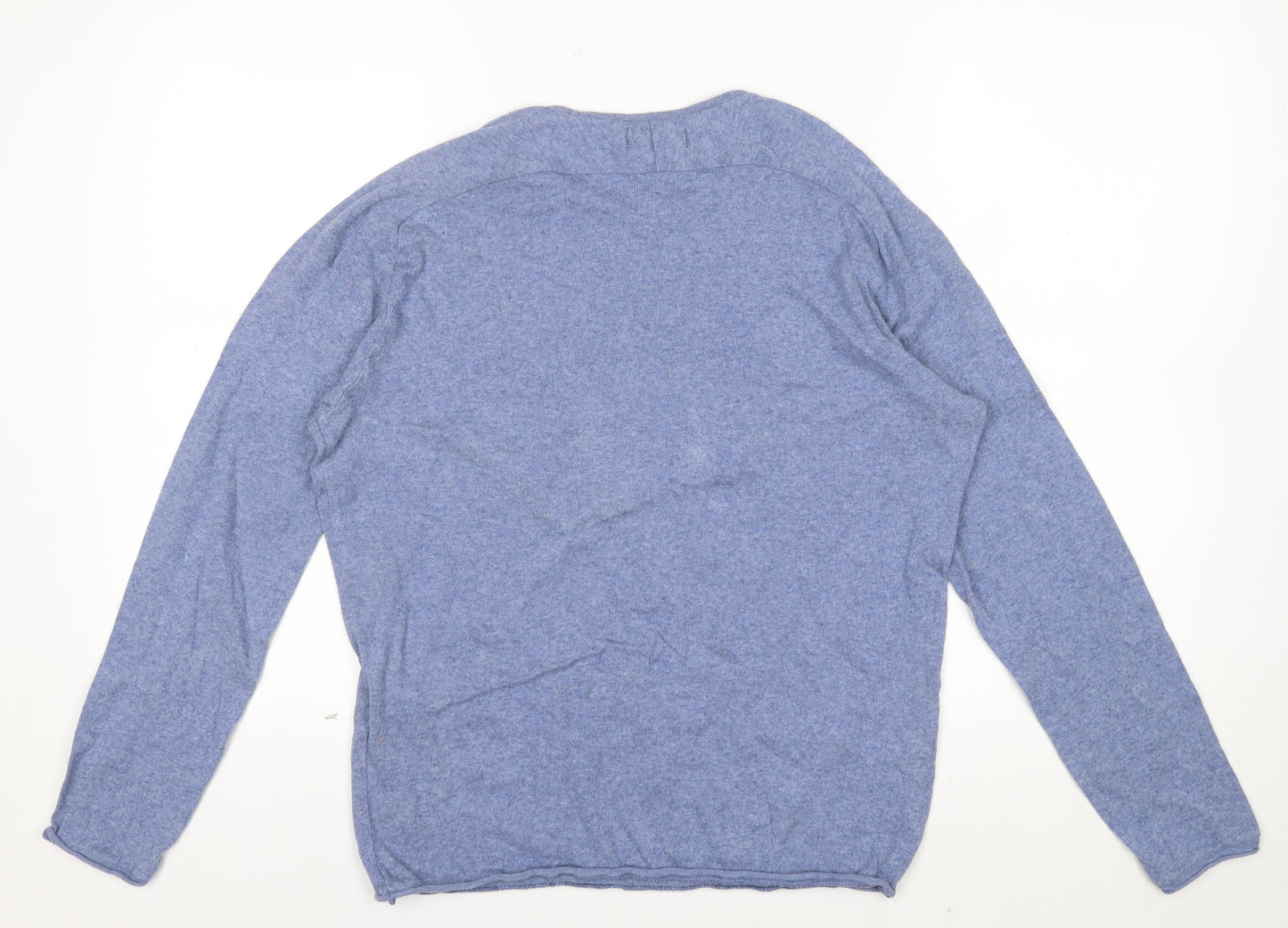 Zara Man Blue Cotton Crew Neck Men’s M Pullover Jumper