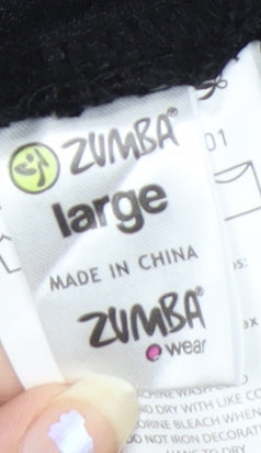 Zumba Womens Black Jogger Activewear Trousers Size L Nylon