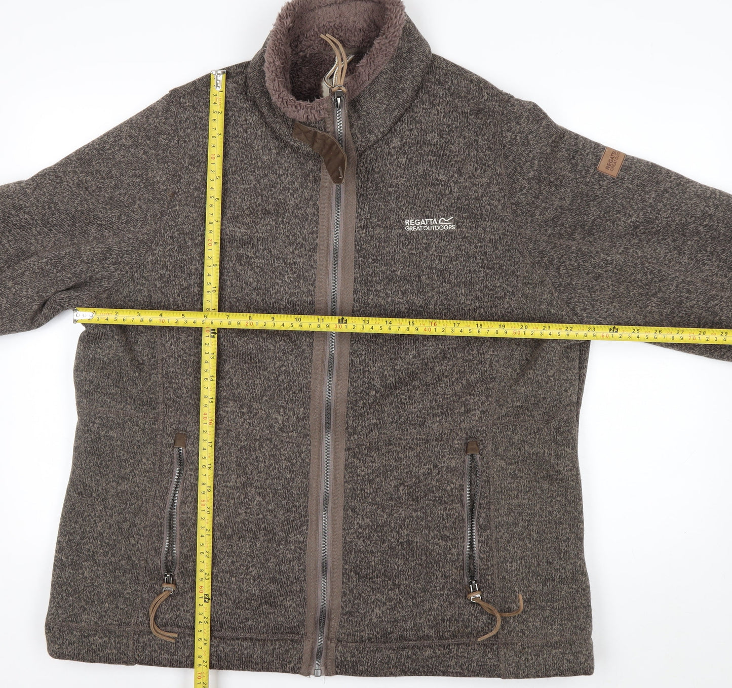 Regatta Womens Brown Full Zip Fleece Jacket Size 22 Outdoor Warm Lined
