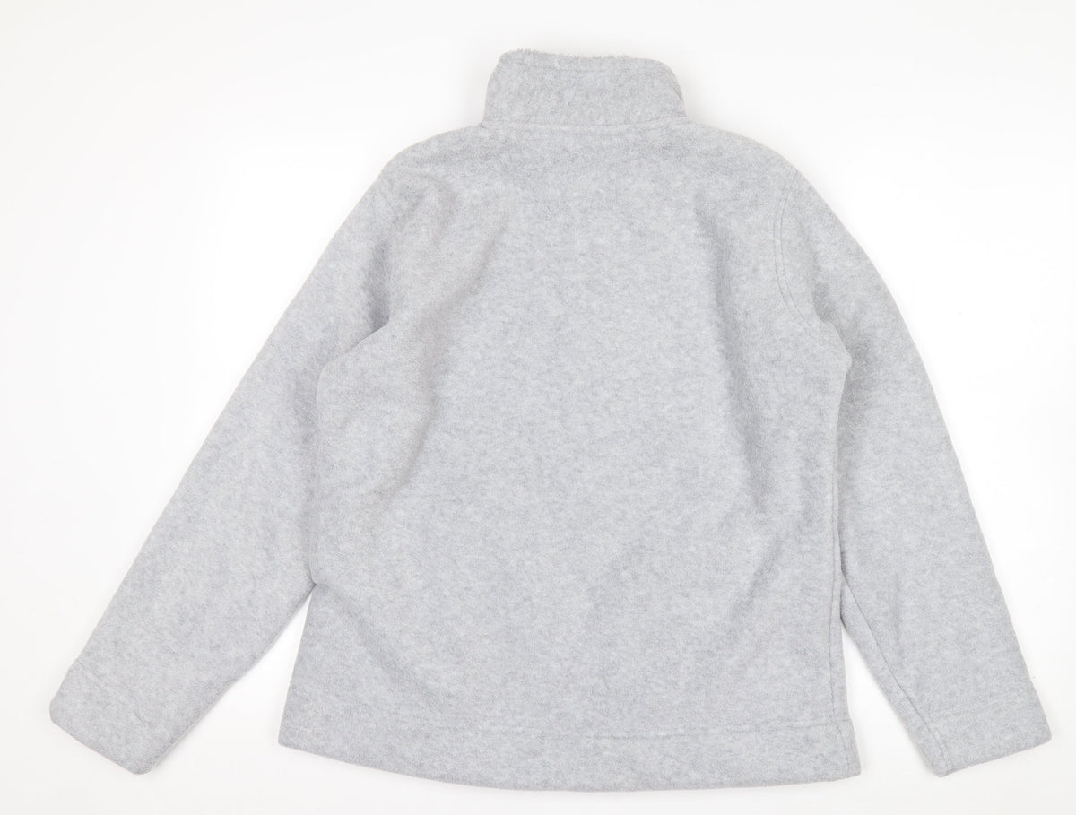 ISLE Women’s Grey Fleece Full Zip Jacket Size 14 Regular Fit