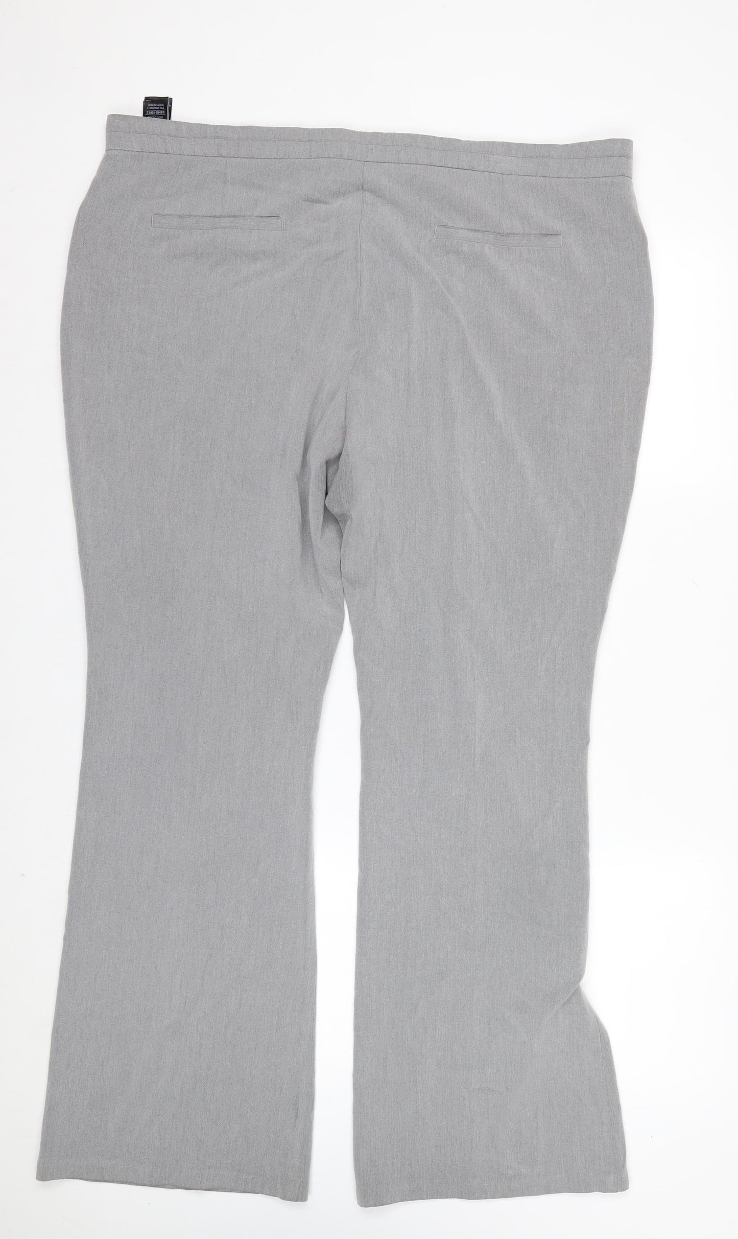 Marks and Spencer Womens Grey Size 20 Straight Leg Trousers