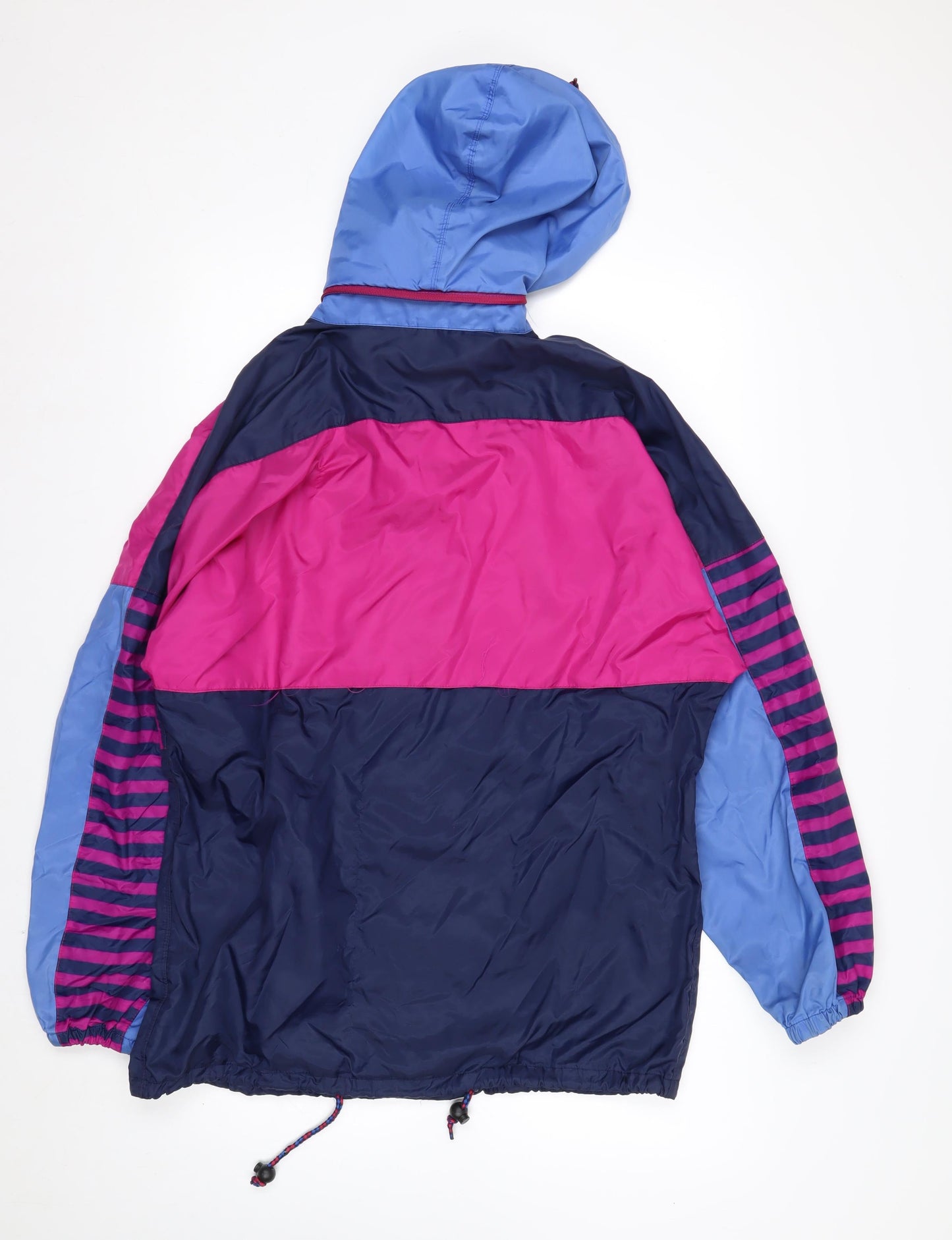 Regatta Womens 90s Retro Colour Block Waterproof Hooded Anorak Jacket Blue Pink Navy Size S