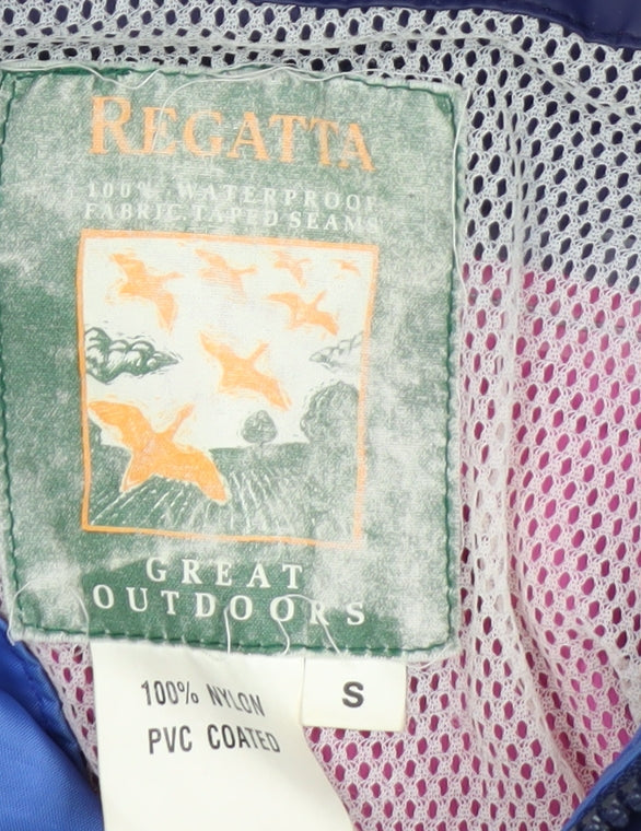 Regatta Womens 90s Retro Colour Block Waterproof Hooded Anorak Jacket Blue Pink Navy Size S