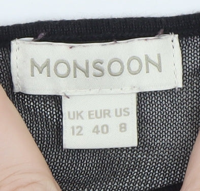 Monsoon Women’s Black Knit Pullover Jumper Size 12