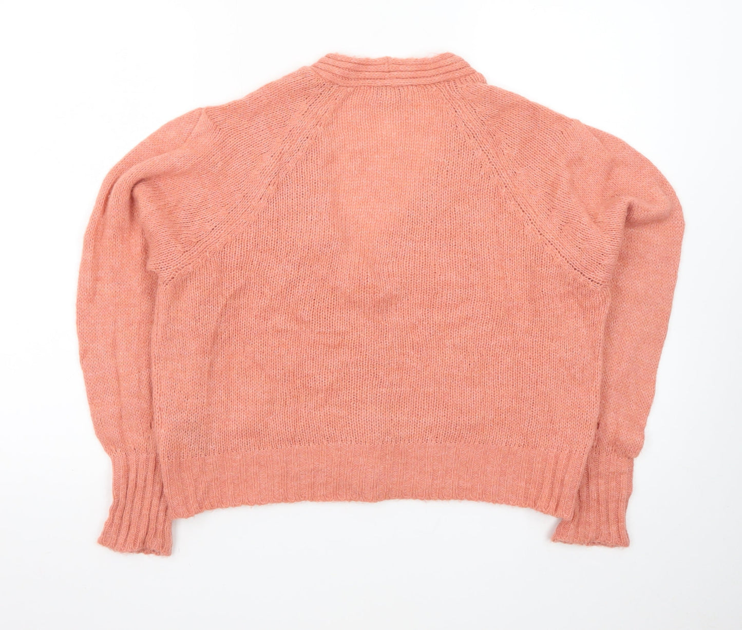 Topshop Women’s Pink V-Neck Button Cardigan Jumper M