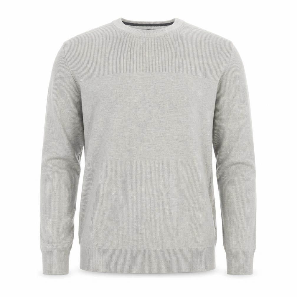 Marks & Spencer Men Grey Cotton Blend Crew Neck Jumper Size M