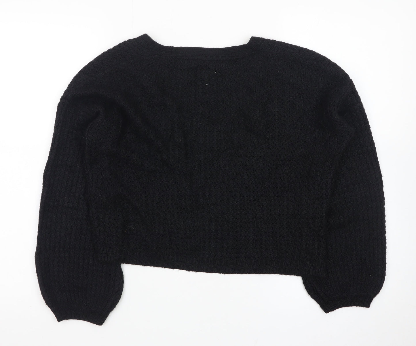 Fat Face Women's Black Chunky Knit Cardigan UK 6