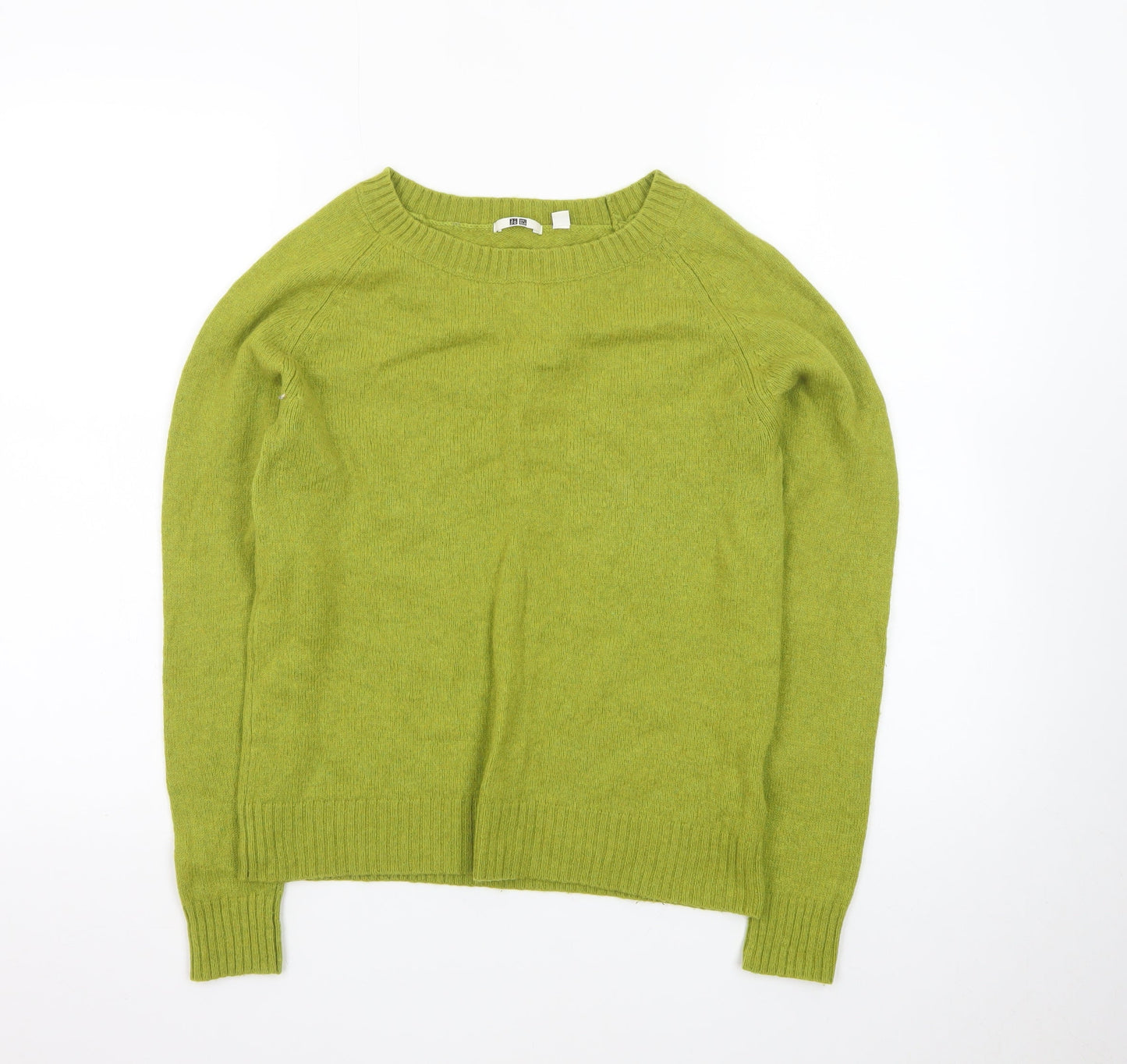 Uniqlo Womens Green Wool Crew Neck Pullover Jumper M