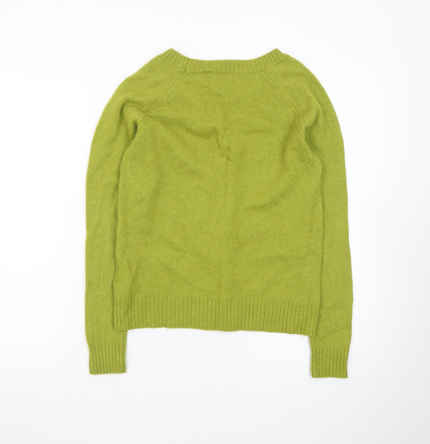 Uniqlo Womens Green Wool Crew Neck Pullover Jumper M
