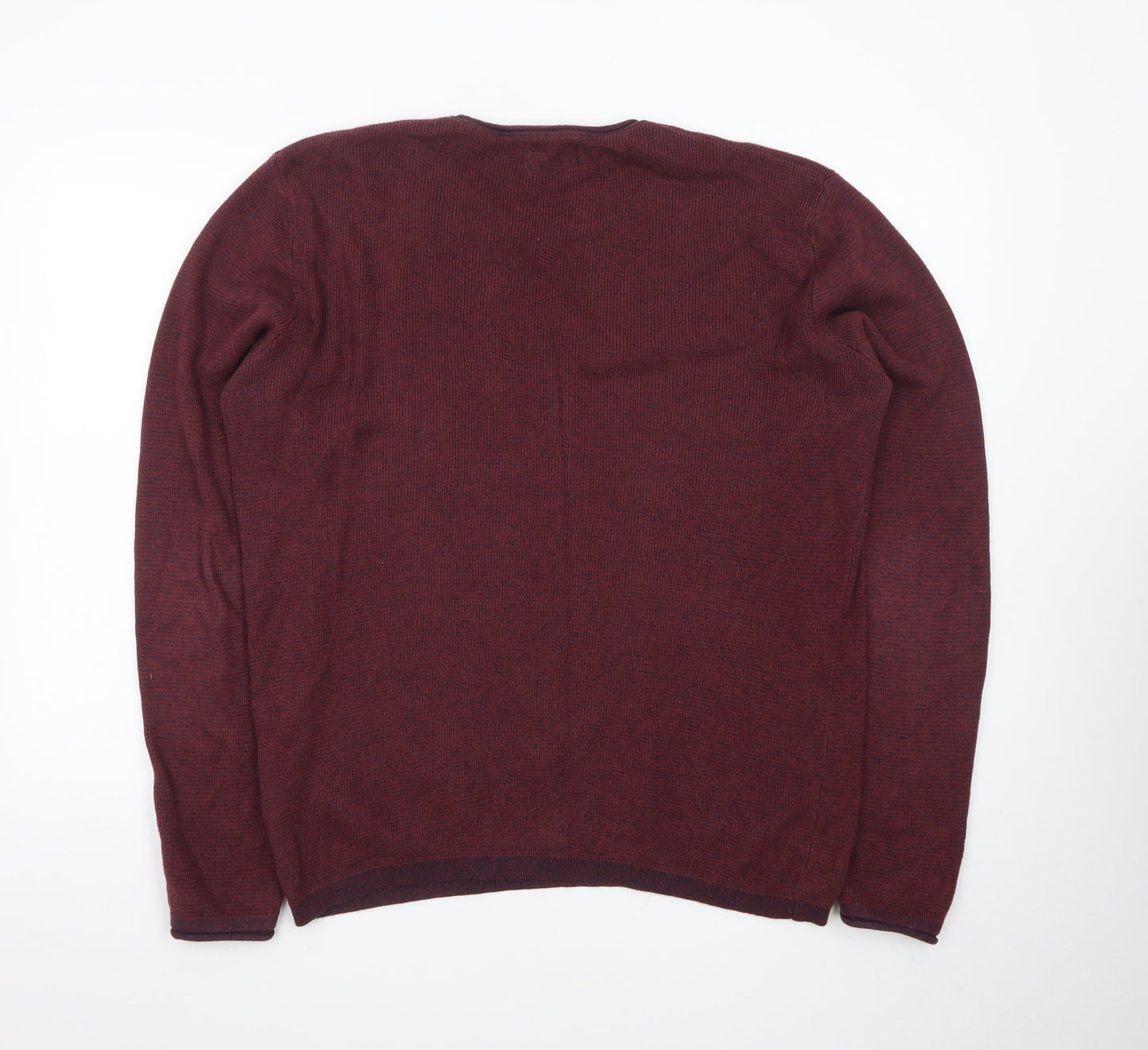 Jack & Jones Men's Red Knit Pullover Jumper Size M