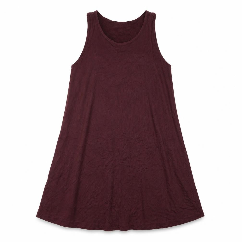H&M Womens Burgundy Tank Dress M Sleeveless Jersey Casual