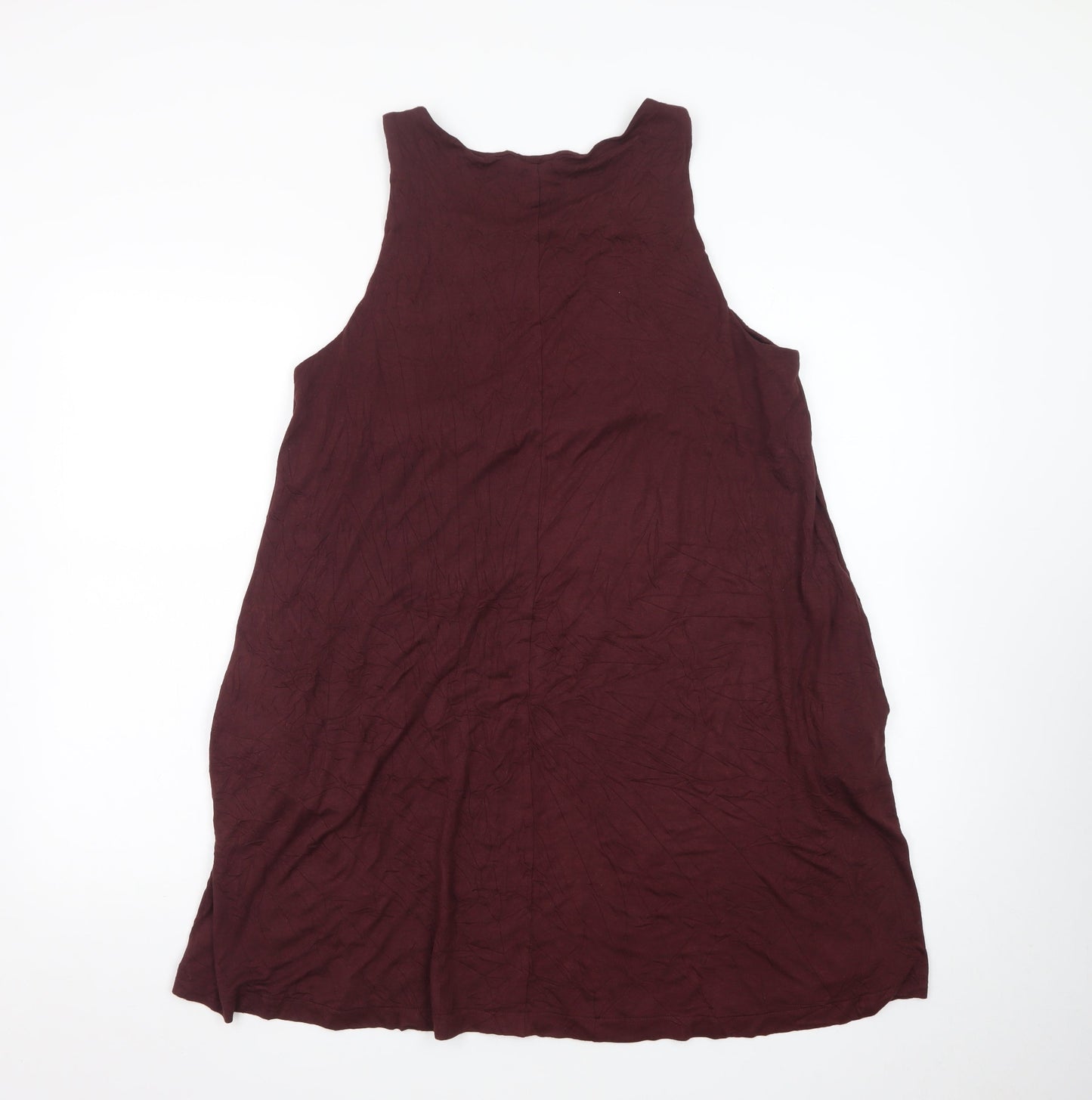 H&M Womens Burgundy Tank Dress M Sleeveless Jersey Casual