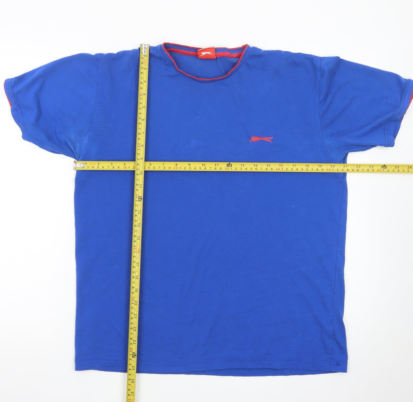 Slazenger Men's Blue Short Sleeve Cotton T-Shirt Size M