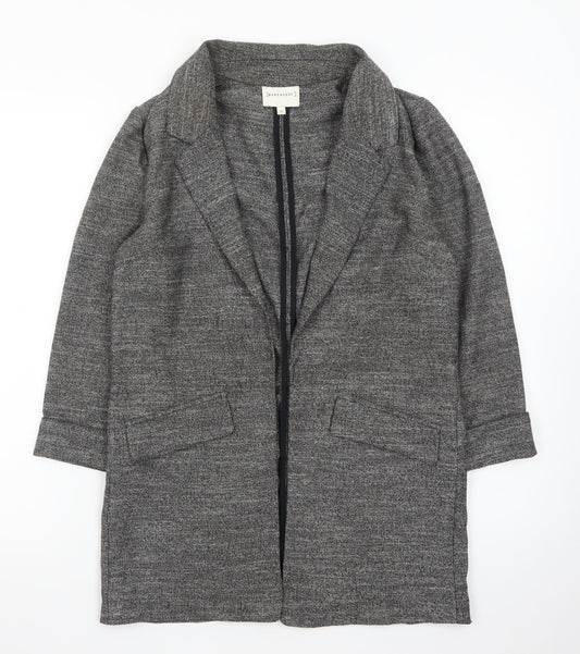 Warehouse Women Grey Longline Knit Cardigan Size 10
