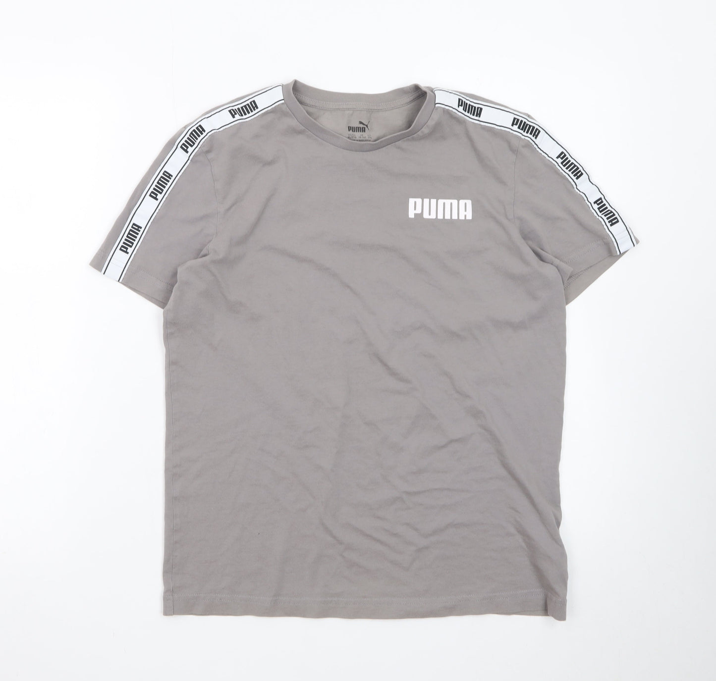 Puma Boys Grey Logo Short Sleeve T-Shirt 15-16 Years