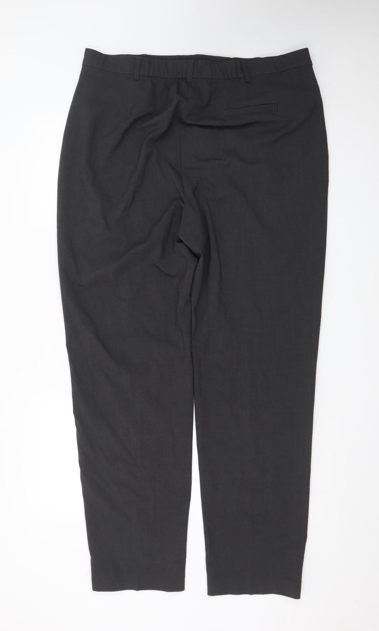 Marks and Spencer Women Charcoal Size 18 Long Dress Trousers
