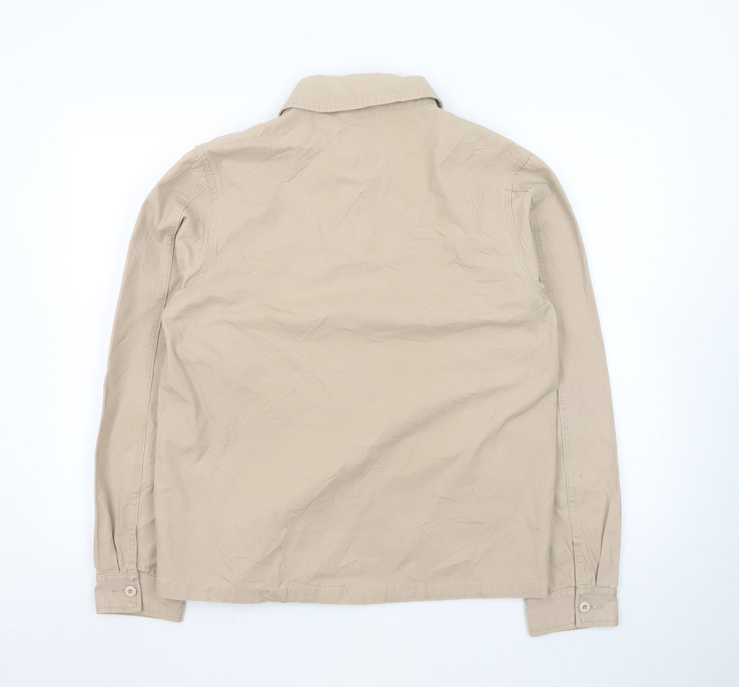 Satta Men's Beige Cotton Basic Jacket Size S Casual Wear