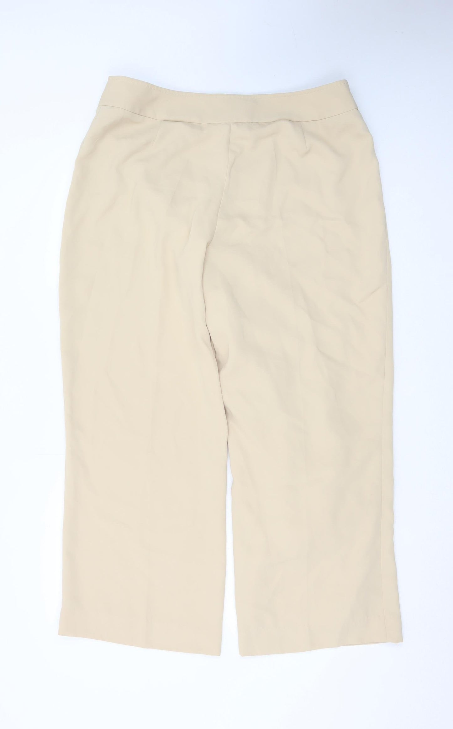 Artigiano Women's Beige Size 16 Straight Dress Trousers