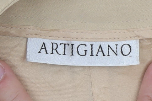Artigiano Women's Beige Size 16 Straight Dress Trousers